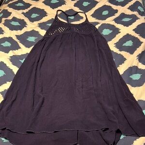 Roxy Black Crochet Yoke Women's Swim Coverup